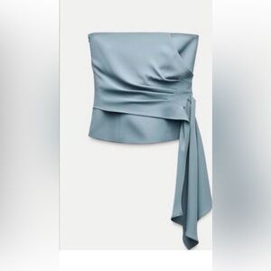 Zara Draped Strapless Top